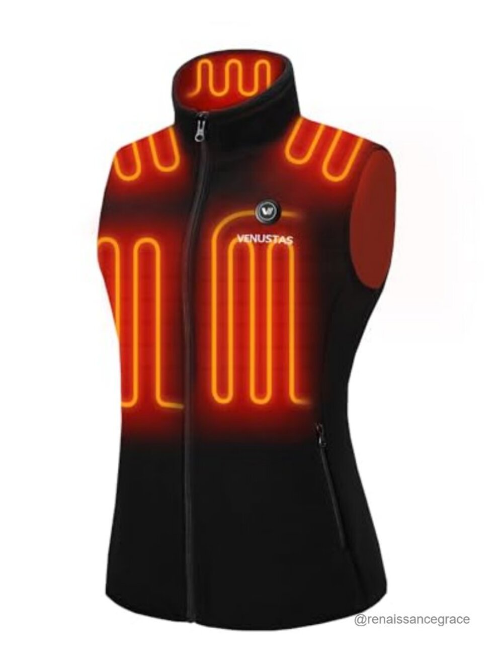 Fleece Heated Vest with Battery, 20H Warmth, 6 Heating Zones